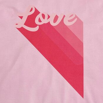 Love Retro Pink Adult T Shirt, 3 of 3