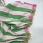 Dolce 100% Cotton Modern Striped Beach Towel Pink / Yellow And Green, thumbnail 6 of 11