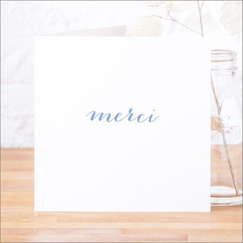 Single Or Pack Of French 'Merci' Thank You Cards, 9 of 10