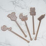 Personalised Set Of Five Baby Shower Drink Stirrers, thumbnail 2 of 4