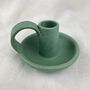 Fair Trade Stoneware Hand Candlestick Holder With Plate, thumbnail 9 of 12