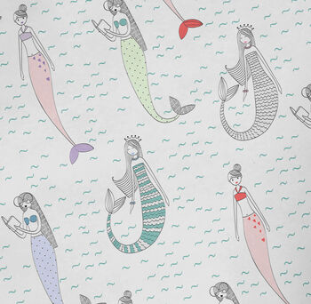 Mermaid Wrapping Paper Roll Or Folded, 3 of 3