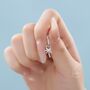 Sterling Silver Palm Tree Huggie Hoops, thumbnail 6 of 11