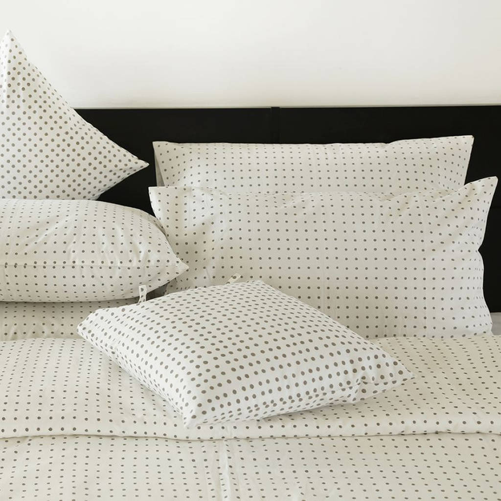 Losal Polka Dot Design Duvet Cover King Size Grey By Reason Home