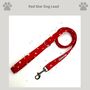 Red And White Star Dog Lead/Leash, thumbnail 1 of 3