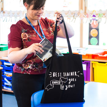 'Best Teacher Award Goes To You' Tote Bag, 2 of 6