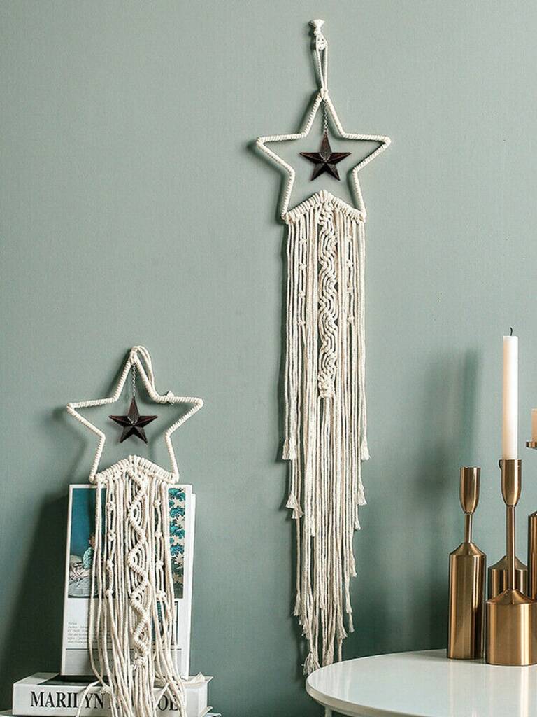 Macrame Star Wall Hanging Handmade By Roam Devon