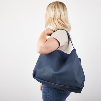 Sulu Non Leather Vegan Slouch Tote Bag, 4 of 10