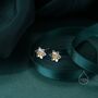 Sterling Silver Tiny Daffodil Stud Earrings, thumbnail 6 of 11