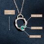 Turquoise Eternity Silver Necklace December Birthstone, thumbnail 5 of 8