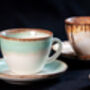 Green Set Of Two Porcelain Tea Cup With Saucer, thumbnail 4 of 8