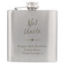 Personalised Number One Engraved Stainless Steel Hip Flask, thumbnail 3 of 6