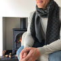 Men's Knitted Lambswool Scarf, thumbnail 3 of 12