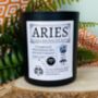 Personalised Aries Horoscope Star Sign Candle, thumbnail 2 of 11