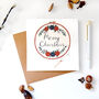 Merry Christmas Card, Embroidery Hoop, thumbnail 1 of 3