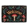 Black Mushroom Welcome Doormat, thumbnail 2 of 2