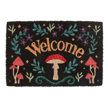 Black Mushroom Welcome Doormat, 2 of 2