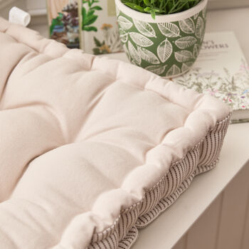 Riseley Cotton Stripe Bench Cushion, 5 of 6