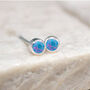 Mini Sterling Silver Aegean Opal Stud Earrings, thumbnail 7 of 12