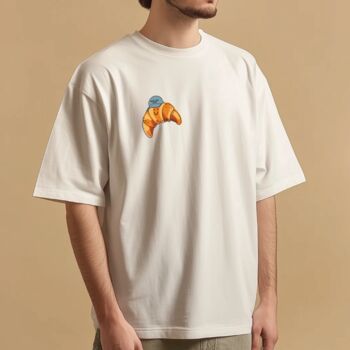 Personalised Dad's Croissant Club Graphic T Shirt, 2 of 3