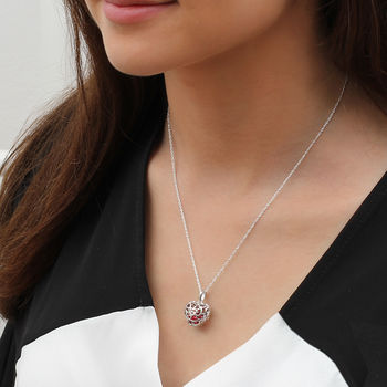 Personalised Birthstone Heart Locket Necklace, 2 of 7