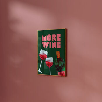 More Wine! Illustrated Wine Print, 6 of 6
