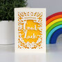 Personalised Papercut Floral Good Luck Card, thumbnail 3 of 10