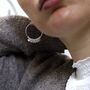 Sterling Silver Sequin Hoop Earrings, thumbnail 1 of 7