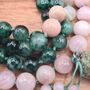 Crystal Mala Necklace With Malachite, thumbnail 5 of 12