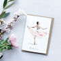 Ballerina Greetings Card, thumbnail 1 of 3