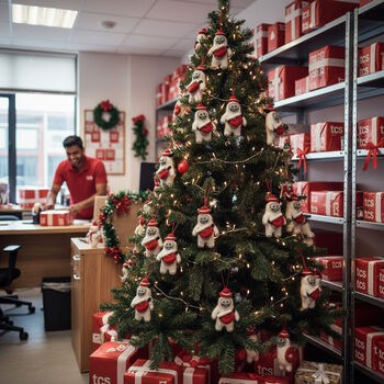 Handmade Felt Santa Yeti Decoration, 4 of 4