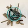 Medium Molten Glass Bowl On Driftwood Base, thumbnail 4 of 8