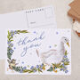 Blue Floral Goose Thank You A6 Postcard Pack, thumbnail 1 of 3