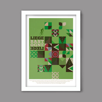 Liège–Bastogne–Liège Modernist Cycling Poster Print, 4 of 4