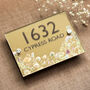 Personalised Mirrored Wild Flowers House Number Plaque, thumbnail 6 of 7