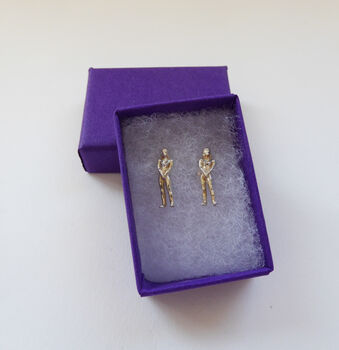 Sterling Silver Figure Stud Earrings, 2 of 7