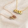 Family Birthstone Rings Necklace, thumbnail 2 of 9