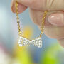 Beaded Pearl Bow Necklace, thumbnail 3 of 11