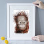 Expressive Orangutan Art Print, thumbnail 1 of 5
