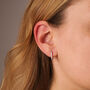 Everyday Crystal U Hoop Earrings, thumbnail 3 of 4