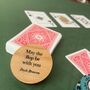 Personalised Oak And Resin Poker Dealer Chip, thumbnail 6 of 6