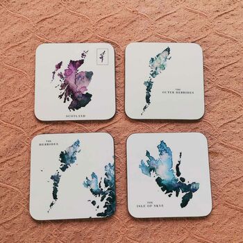 Mix And Match Six Watercolour Map Coasters, 11 of 11