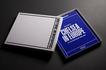 Chelsea In Europe Personalised Football Gift Stamford Bridge Newspaper History Book, 3 of 9