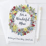 Floral Wreath Personalised Birthday Card For Mum, thumbnail 4 of 5