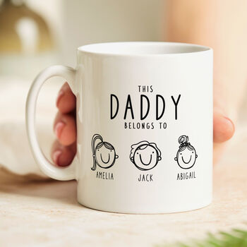 'This Daddy Belongs To' Personalised Mug, 4 of 9