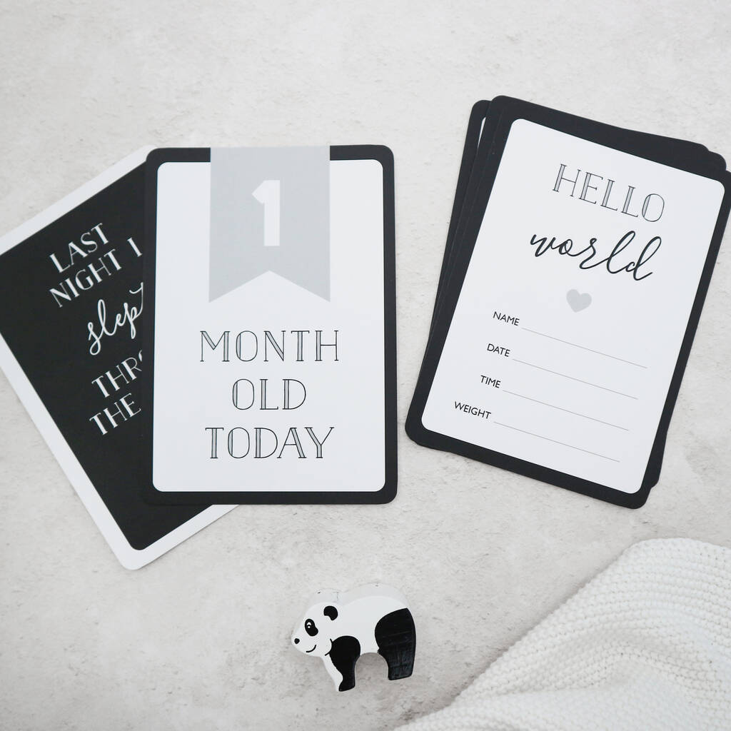 Baby Milestone Cards By Paper And Wool | notonthehighstreet.com