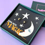 You Are Magic Star And Moon Gold Plated Earrings, thumbnail 6 of 7