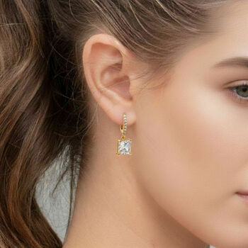 Shikaku 18 K Gold Plated Stone Earrings, 2 of 4