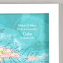 Personalised Cuba Hand Drawn Map Location Print, thumbnail 3 of 6
