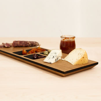 Solid Oak Sushi Serving Board With Scorched Details, 2 of 10